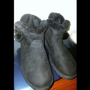 Fall is coming! Women's Black Faux Suede Booties